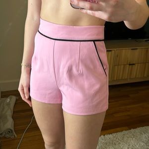 Pink and black Trouser Shorts